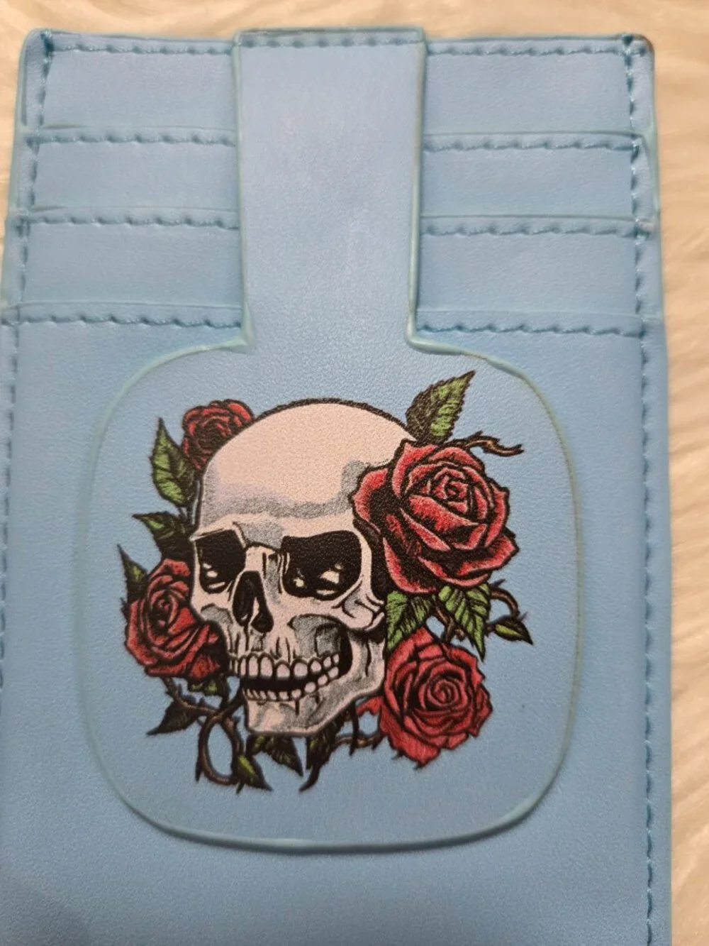 Skull w/ Roses Card Holder
